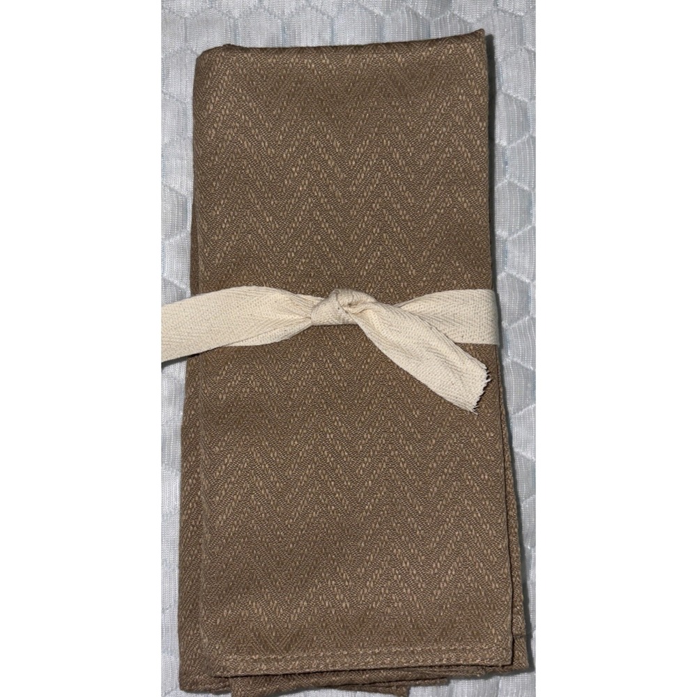Ralph Lauren Home Napkins 19 x 19‎ Set of 4 tan Basket Weave Retired NWOT